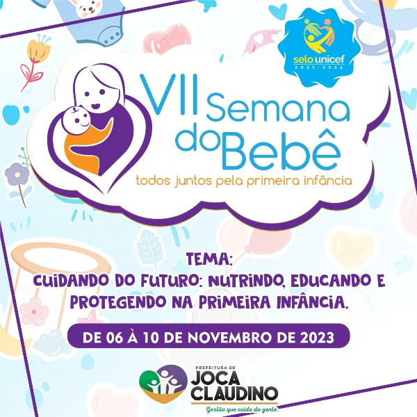 Prefeitura de Joca Claudino realizará a VII edição da Semana do Bebê