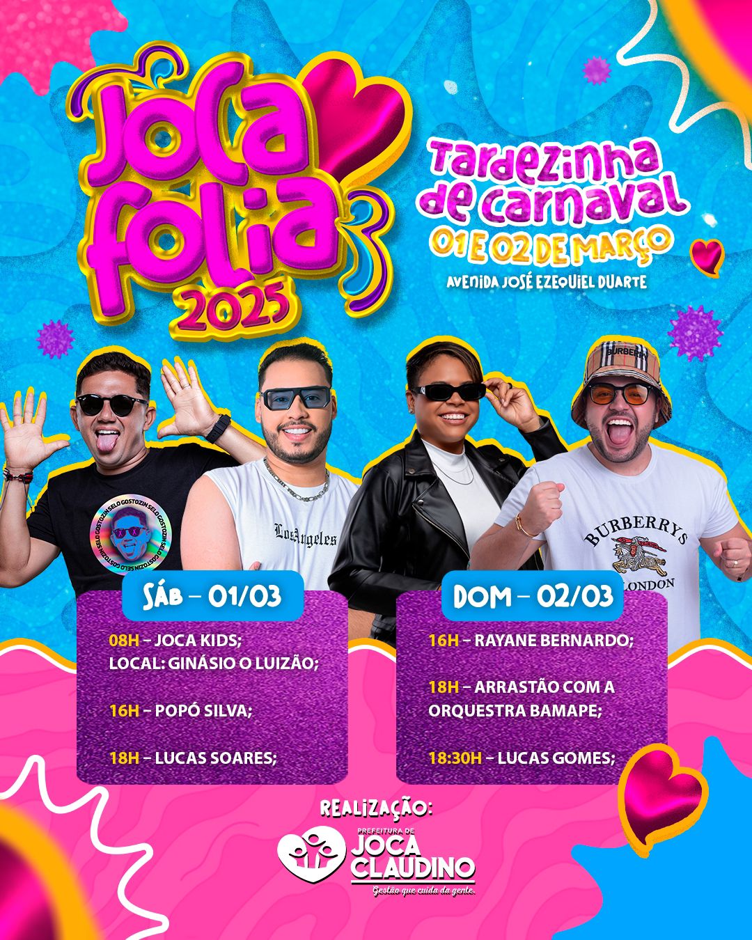 Joca Claudino realizará o Joca Folia 2025 • O CARNAVAL QUE VOCÊ NÃO PODE PERDER!